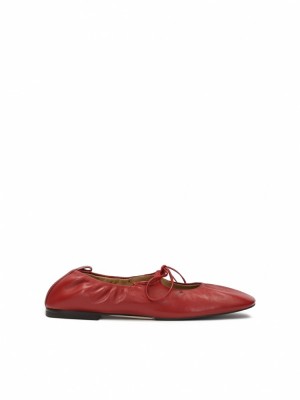 Baleriny Kazar Ks Avril Damskie Czerwone | 346BHRQOK