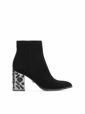 Botki Kazar Gia Damskie Czarne | 572OURLQT
