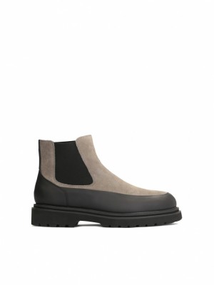 Buty Chelsea Kazar Edvin Męskie Beżowe Czarne | 314OAHKYC