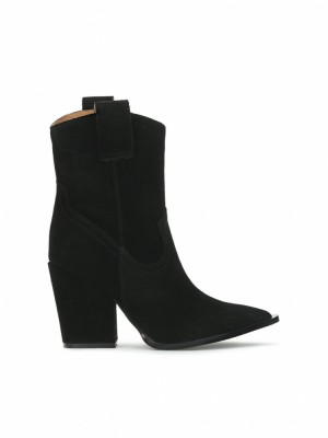 Buty Kowbojki Kazar Ganges Damskie Czarne | 094QMULNH