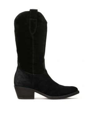 Buty Kowbojki Kazar Malene Damskie Czarne | 875PIAXUZ