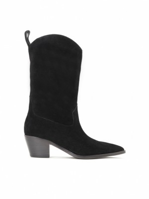 Buty Kowbojki Kazar Roseau Damskie Czarne | 743OEQDCT