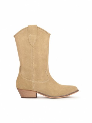 Buty Kowbojki Kazar Trixie Damskie Szare Brązowe | 867NZYORF