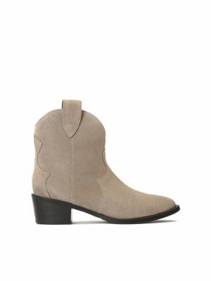Buty Kowbojki Kazar Viola Damskie Szare Brązowe | 187UKIAZC