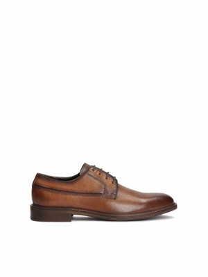 Buty Skórzane Kazar Albin Męskie Czarne | 604YJRPZT
