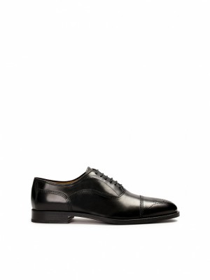 Buty Skórzane Kazar Avier Męskie Czarne | 839ETXQSV