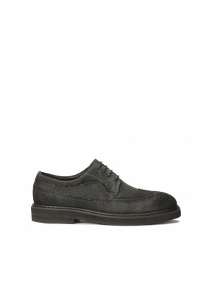 Buty Skórzane Kazar Broniter Męskie Białe Czarne | 874KMXLAT