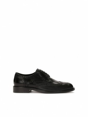Buty Skórzane Kazar Candydoss Męskie Czarne | 584BGHEFO