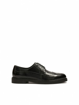 Buty Skórzane Kazar Denniss Męskie Czarne | 014NTCJPX