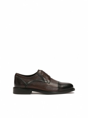 Buty Skórzane Kazar Dyzma Męskie Granatowe Niebieskie | 570KZPCBM