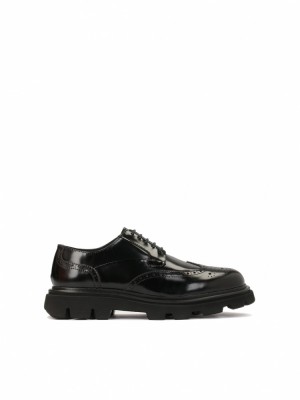 Buty Skórzane Kazar Grayden Męskie Czarne | 671PMJCHL