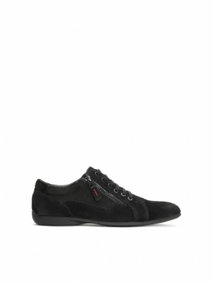 Buty Skórzane Kazar Joao Męskie Czarne | 425ONUXAE
