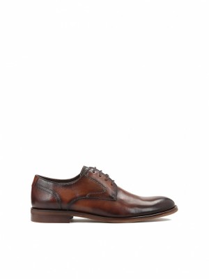 Buty Skórzane Kazar Kaito Męskie Brązowe | 913SLGICV