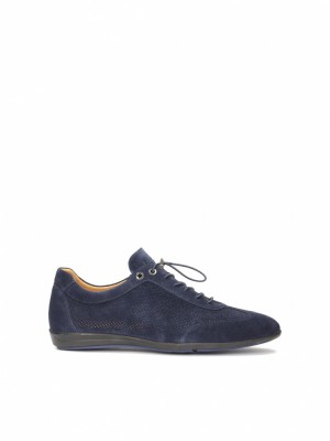 Buty Skórzane Kazar Mellan Męskie Granatowe Niebieskie | 102PJIKUB