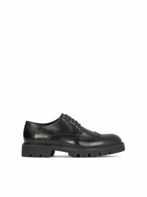 Buty Skórzane Kazar Revan Męskie Czarne | 458IXAKRY