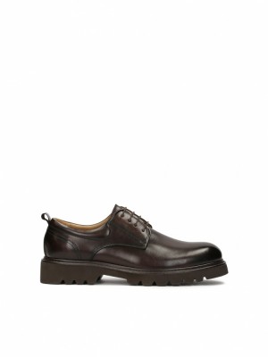 Buty Skórzane Kazar Setur Męskie Brązowe | 065NROYTI