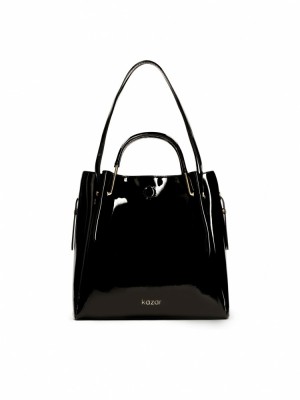 Handbags Kazar Alexandria Damskie Czarne | 156PBQYAO