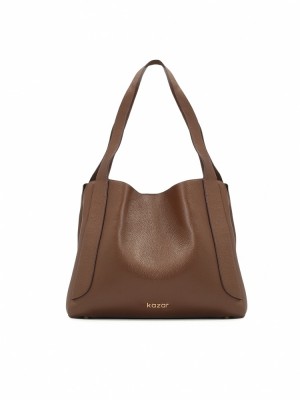 Handbags Kazar Ange Damskie Brązowe | 243HTJKVX