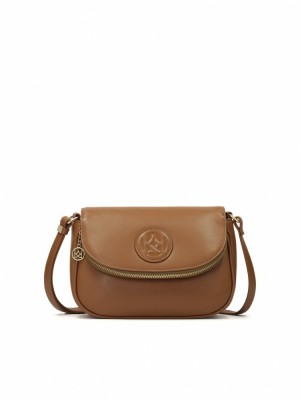 Handbags Kazar Balbina Damskie Brązowe | 145AXHOGB