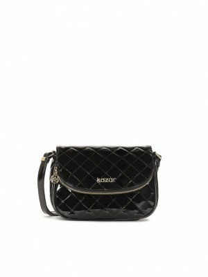 Handbags Kazar Balbina Damskie Czarne | 201YLBOJF
