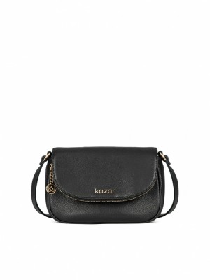 Handbags Kazar Balbina Damskie Czarne | 731YFMVRW