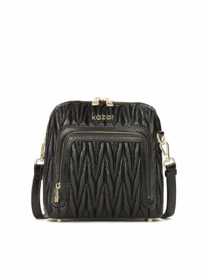 Handbags Kazar Carin Damskie Czarne | 783UHEJCK