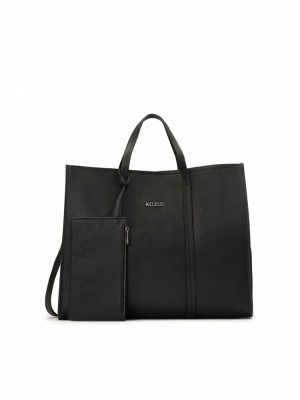 Handbags Kazar Casia Damskie Czarne | 932JNCLSK