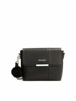 Handbags Kazar Ganya Damskie Czarne | 521UHALER