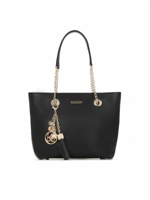 Handbags Kazar Jasmine Damskie Czarne | 916JQAKUW