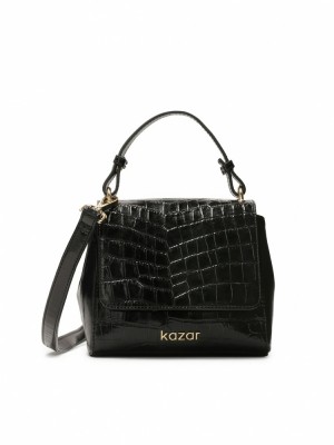 Handbags Kazar Kristena Damskie Czarne | 074LAFIVS