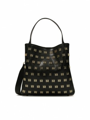Handbags Kazar Laurie Damskie Czarne | 329ANSCME
