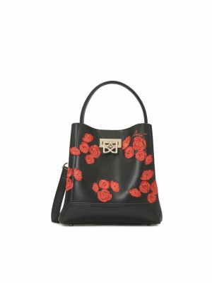 Handbags Kazar Laurie S Damskie Czarne Czerwone | 391YALJRS