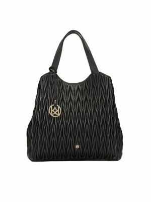 Handbags Kazar Laurl Damskie Czarne | 725MLITVP