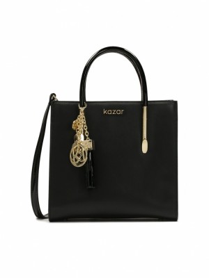 Handbags Kazar Lexie Damskie Czarne | 836KNMWFP