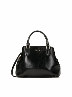 Handbags Kazar Liese Damskie Czarne | 689PHXBRA
