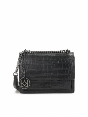 Handbags Kazar Maisy Damskie Czarne | 140YNWXFJ