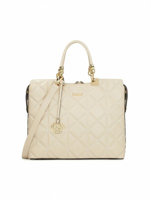 Handbags Kazar Megan Damskie Beżowe Czarne | 170YEPJSB