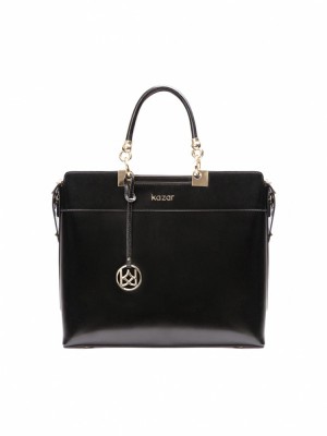 Handbags Kazar Megan Damskie Czarne | 038IFVLWG