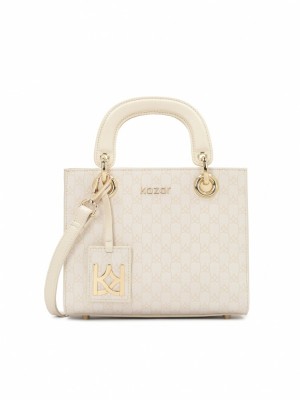 Handbags Kazar Muse Damskie Białe | 608BAWSUZ