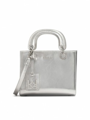 Handbags Kazar Muse Damskie Srebrne | 782MOJRTP