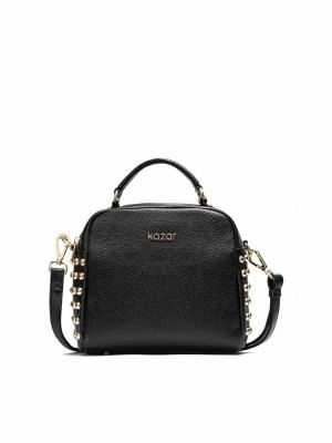Handbags Kazar Nasira Damskie Czarne | 568DNUMHJ