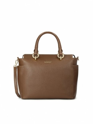 Handbags Kazar Nellie L Damskie Ciemny Brązowe | 160USVKEM