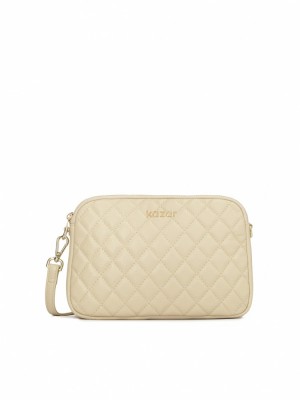 Handbags Kazar New Rita Damskie Beżowe | 319ISHQWV