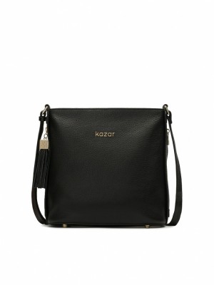 Handbags Kazar Nissi Damskie Czarne | 239CRWLVU