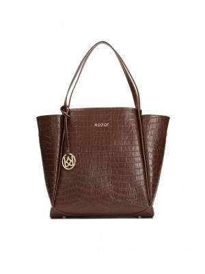 Handbags Kazar Reyna Damskie Brązowe | 082VGHXPR