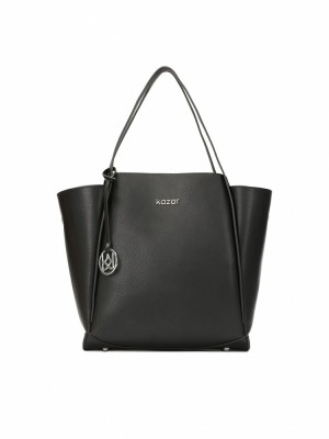Handbags Kazar Reyna Damskie Czarne | 543ELABFM