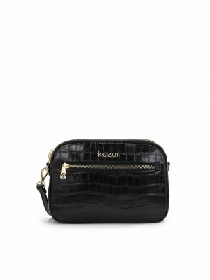 Handbags Kazar Rita Damskie Czarne | 187FHKOSN