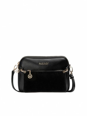 Handbags Kazar Rita Damskie Czarne | 924VBHJEN