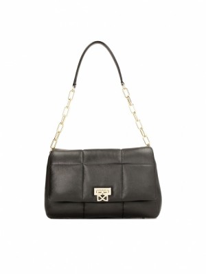 Handbags Kazar Rocca Damskie Czarne | 627WDVMZI