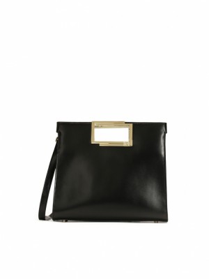 Handbags Kazar Rossa Damskie Czarne | 568ISNDYR